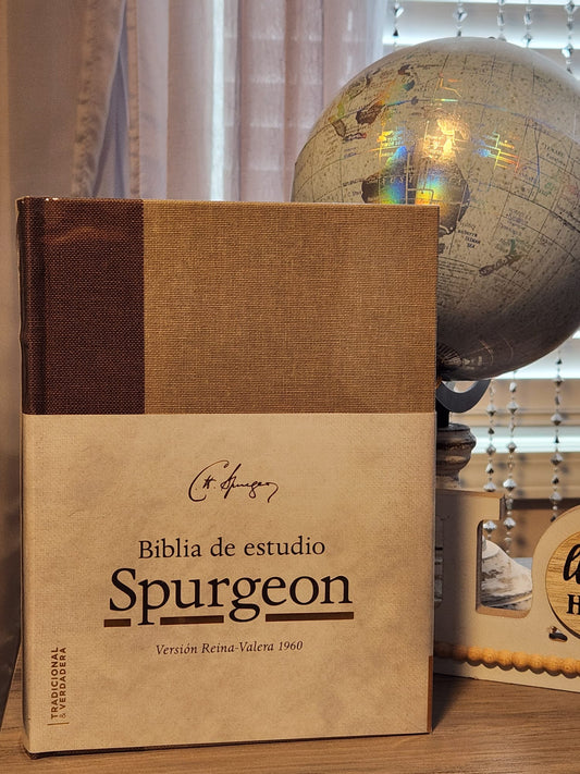 RVR 1960 Biblia de Estudio Spurgeon-  Marrón claro, Tela