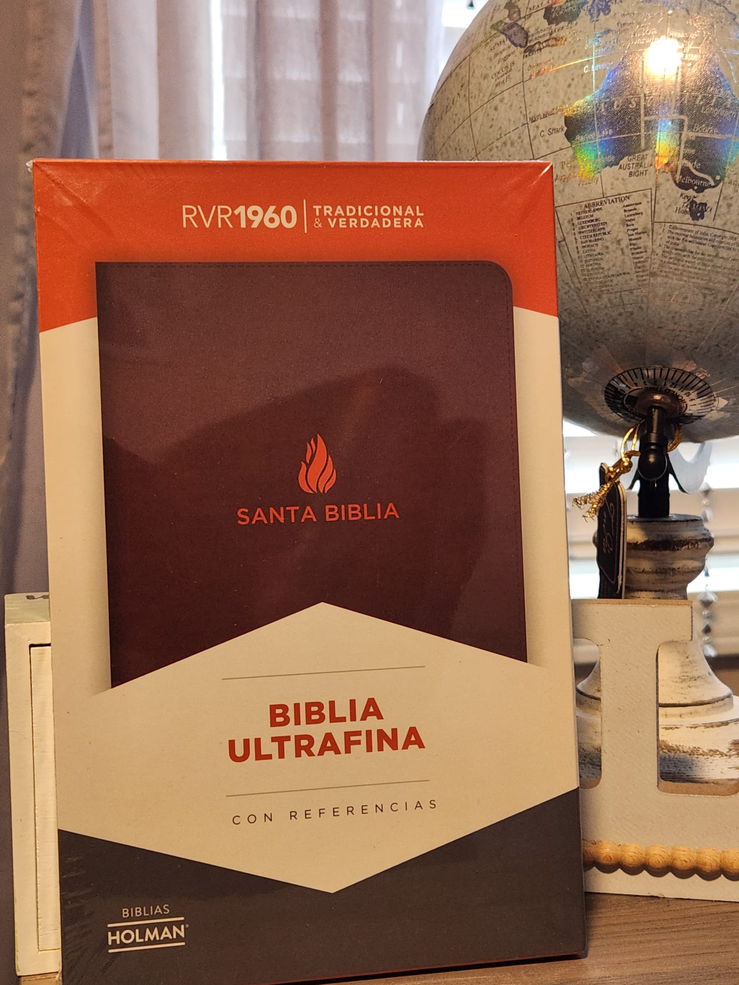Biblia RVR 1960 Ultrafina Color Marron Piel Fabricada Clamor de