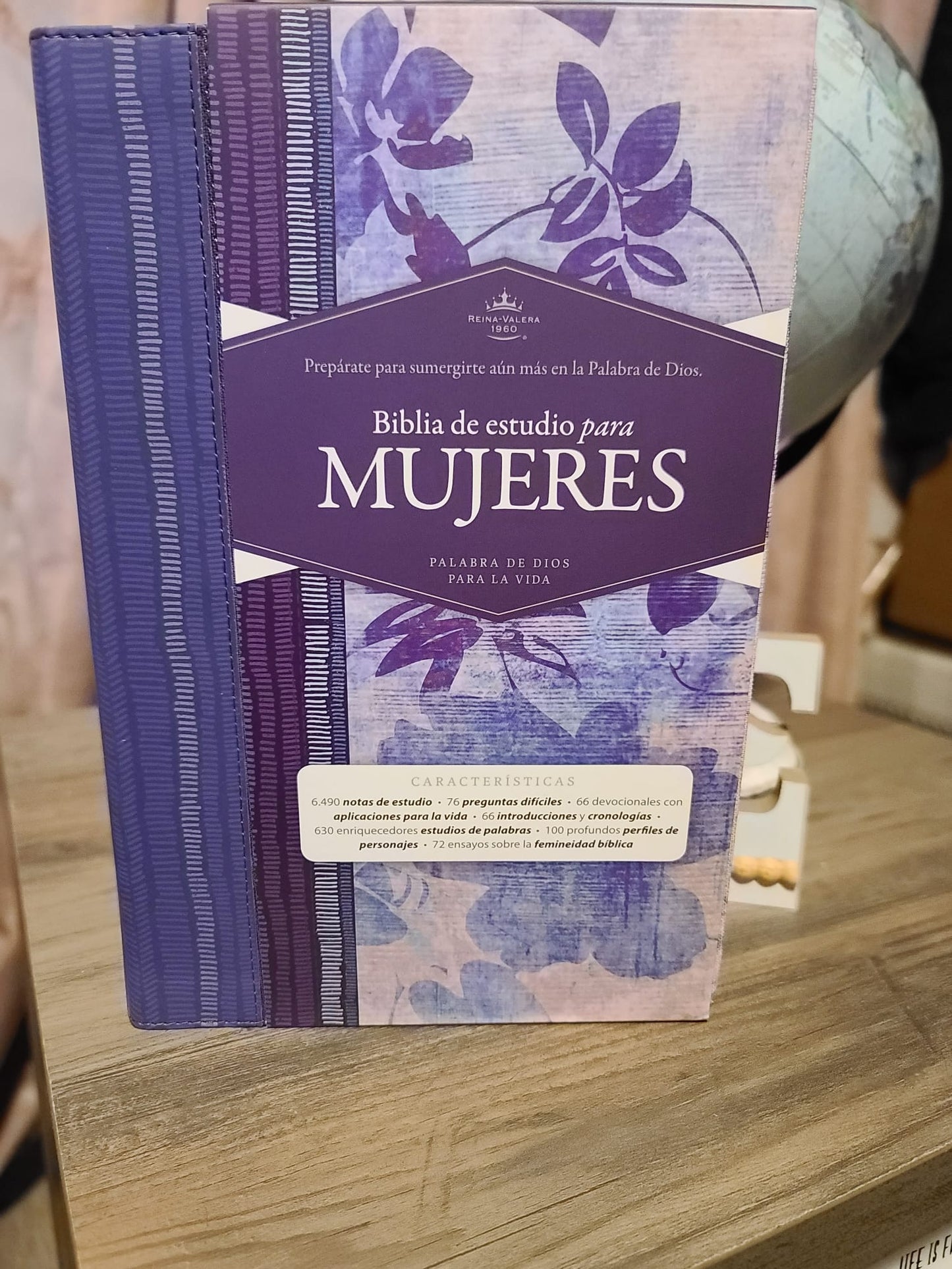 RVR 1960 Biblia de Estudio para Mujeres, azul floreado tela impresa